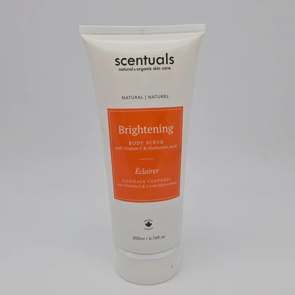 Scentuals Brightening Body Scrub 200ml Vitamin C Hyaluronic Acid Natural Organic